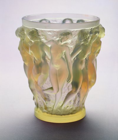 Bacchantes, an opalescent vase with a frieze of dancing females by Rene Jules Lalique